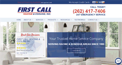 Desktop Screenshot of firstcallheating.com